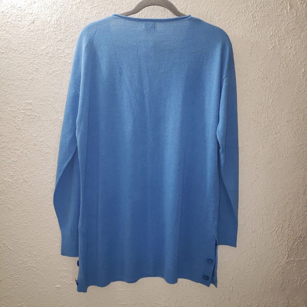 NWT J. Crew Factory Sz L Women's V-Neck Sweater Linen Blend Long Sleeve Pullover - Picture 5 of 10